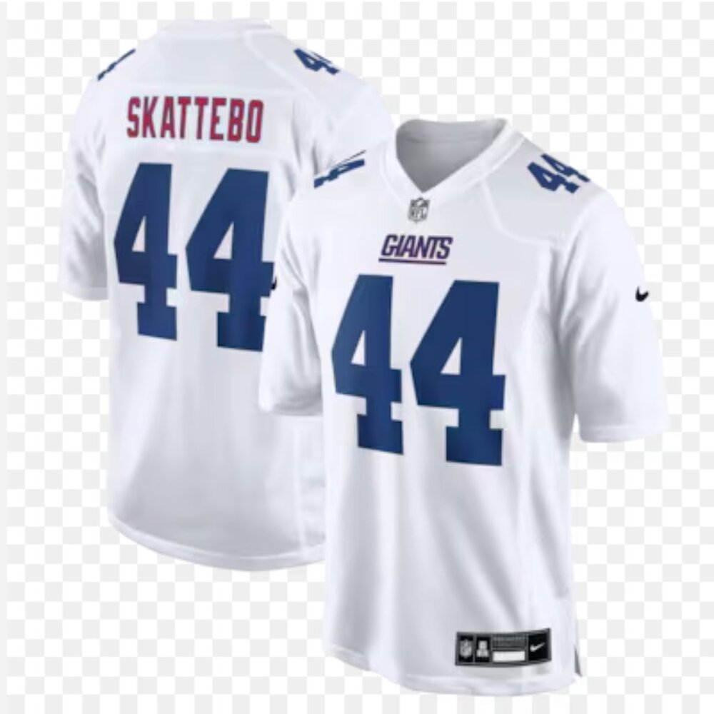 Men's Cam Skattebo New York Giants White #44 Stitching Jersey